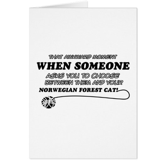 Norwegian Forest Cat designs Cards (Front)