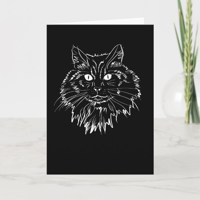 Norwegian Forest Cat Gift Cat Card (Front)
