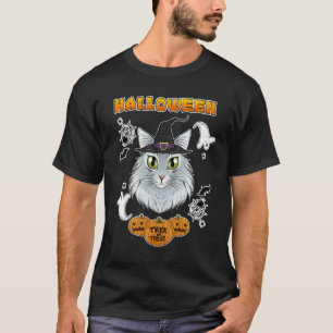 Norwegian Forest Cat  I Happy Halloween T-Shirt