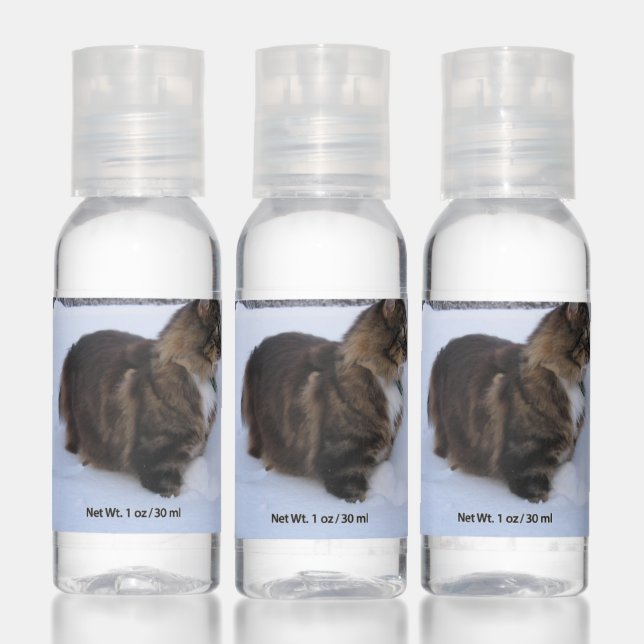norwegian forest cat in snow hand sanitizer (Set)