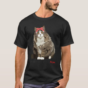 Norwegian Forest Cat Mom Retro Mothers Day Sweatsh T-Shirt