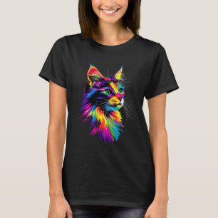 Norwegian Forest Cat Norsk Skogkatt Cat Lover Fore T-Shirt