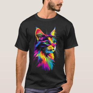 Norwegian Forest Cat Norsk Skogkatt Cat Lover Fore T-Shirt