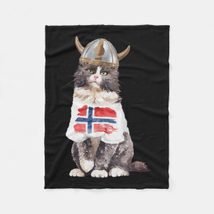 Norwegian Forest Cat Norway Flag  Fleece Blanket