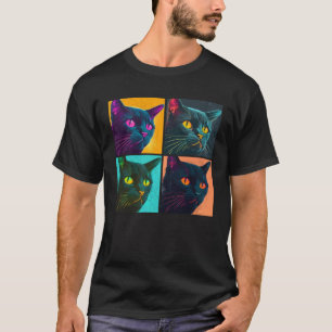 Norwegian Forest Cat Pop Illustration Colorful  3 T-Shirt