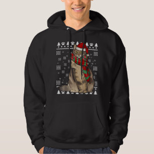 Norwegian Forest Cat Santa Hat Xmas Ugly Christmas Hoodie