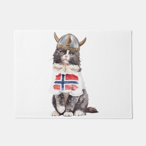 Norwegian Forest Cat Viking Doormat