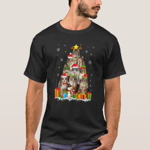 Norwegian Forest Christmas Tree Cat Decorations T-Shirt