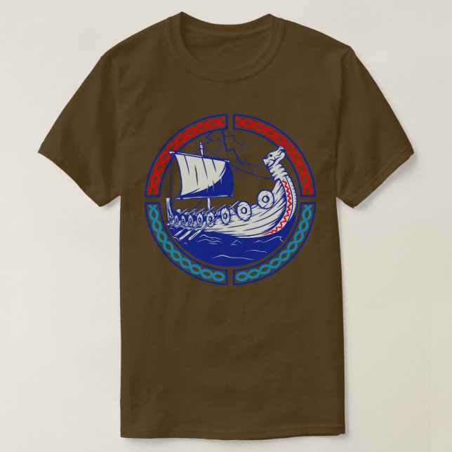 Norwegian Gift Viking Valhalla Norway T-Shirt (Design Front)