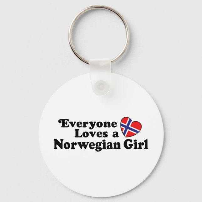 Norwegian Girl Keychain (Front)