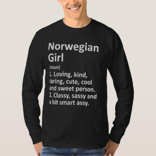 Norwegian Girl Norway  Funny Country Home Roots De T-Shirt
