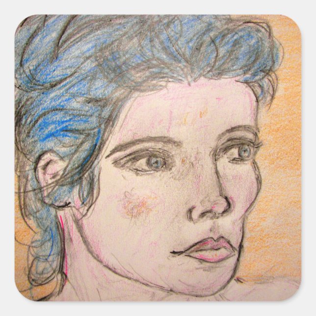 Norwegian Girl Square Sticker (Front)