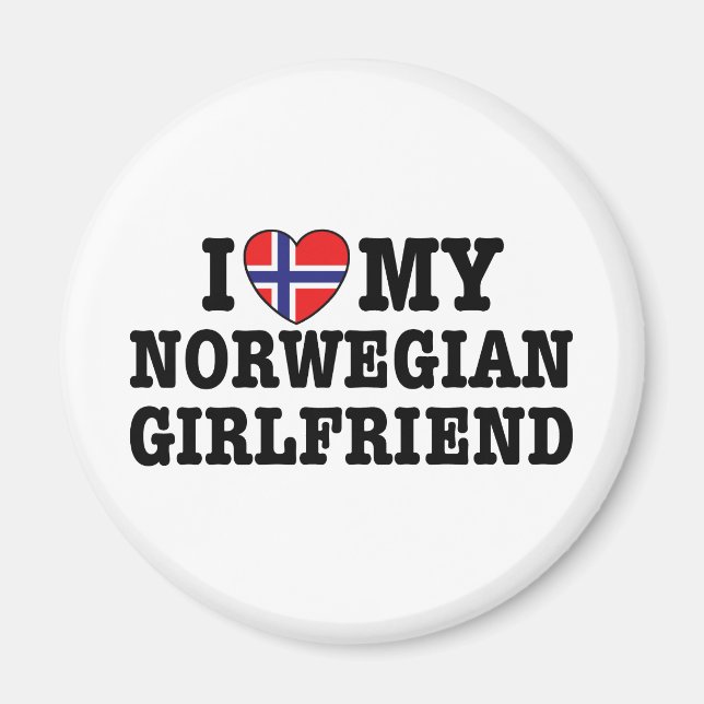 Norwegian Girlfriend Magnet (Front)