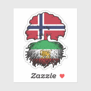 Norwegian Grown Iranian Roots Lion and Sun Sticker