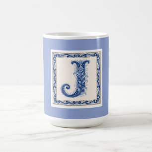 Norwegian Heritage J Monogram - Blue Coffee Mug