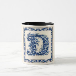 Norwegian Heritage Monogram-Blue Mug