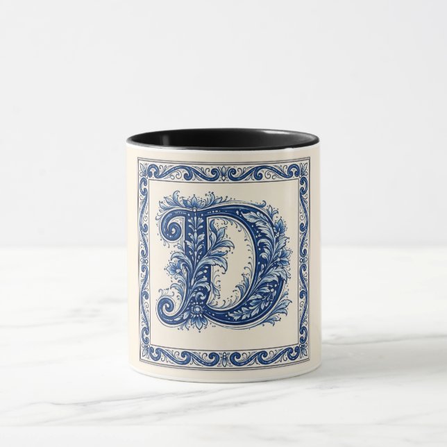 Norwegian Heritage Monogram-Blue Mug (Center)