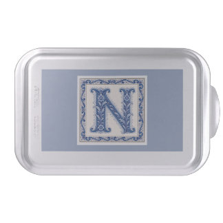 Norwegian Heritage N Monogram - Blue Cake Pan