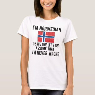 Norwegian Heritage Norway Roots Norwegian Flag T-Shirt