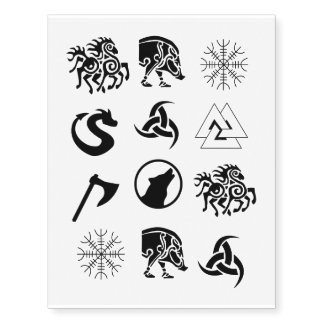 Norwegian Heritage Temporary Tattoos