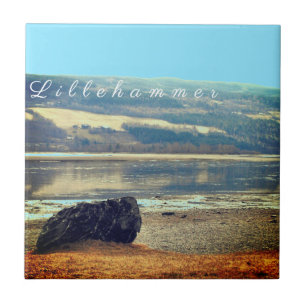 Norwegian lakenear Lillehammer in spring Ceramic Tile