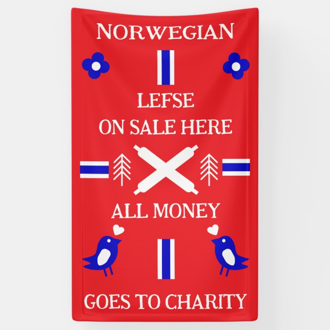 Norwegian Lefse Flatbread Apron Banner (Vertical)