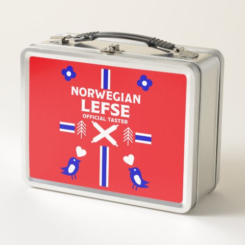 Norwegian Lefse Flatbread Apron Metal Lunch Box
