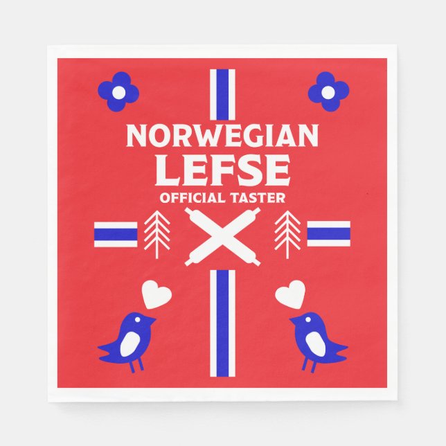 Norwegian Lefse Flatbread Apron Napkins (Front)