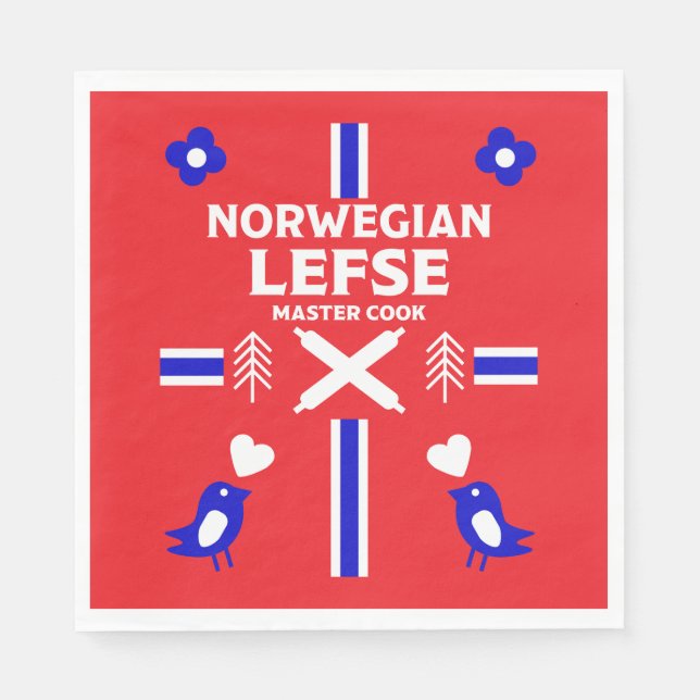 Norwegian Lefse Flatbread Apron Napkins (Front)
