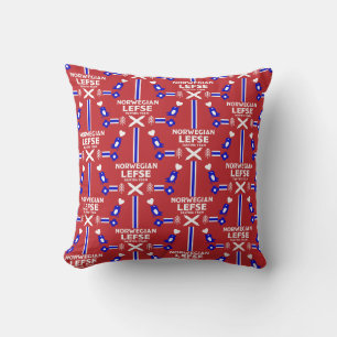 Norwegian Lefse Flatbread Apron Throw Pillow