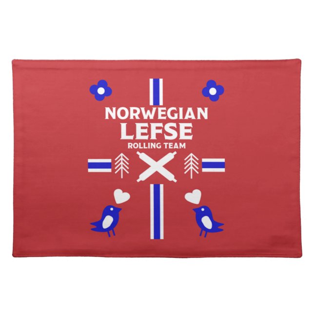 Norwegian Lefse Flatbread   Cloth Placemat (Front)