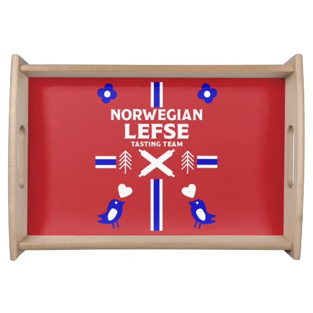 Norwegian Lefse Flatbread   Serving Tray (Front)