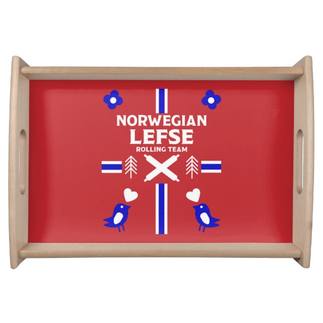 Norwegian Lefse Flatbread  Serving Tray (Front)