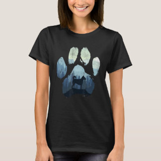Norwegian Lundehund Dog Paw Mom Dad Mountains T-Shirt