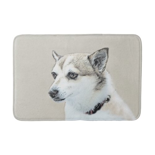 Norwegian Lundehund Painting _ Original Dog Art Bathroom Mat