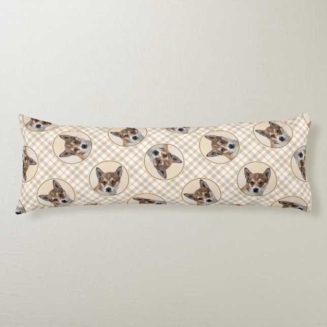Norwegian Lundehund Painting Original Dog Art Body Pillow (Front)