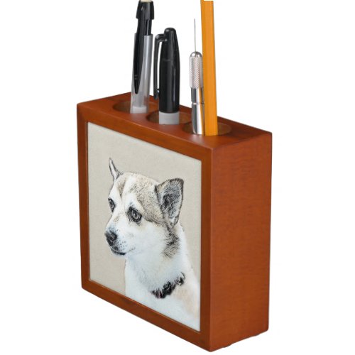 Norwegian Lundehund Painting _ Original Dog Art Desk Organizer