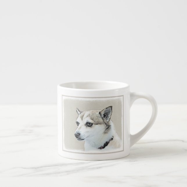 Norwegian Lundehund Painting - Original Dog Art Espresso Cup (Right)