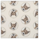 Norwegian Lundehund Painting Original Dog Art Fabric