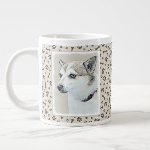 Norwegian Lundehund Painting - Original Dog Art Giant Coffee Mug
