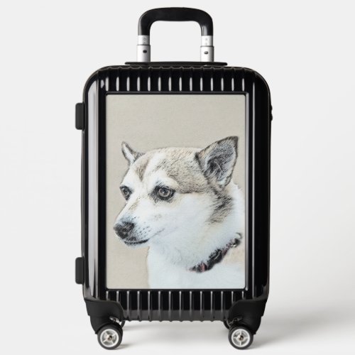 Norwegian Lundehund Painting _ Original Dog Art Luggage