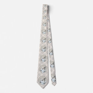 Norwegian Lundehund Painting - Original Dog Art Neck Tie