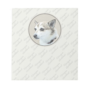 Norwegian Lundehund Painting - Original Dog Art Notepad
