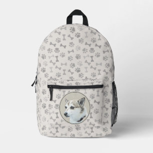 Norwegian Lundehund Painting - Original Dog Art Printed Backpack