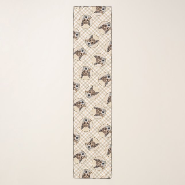 Norwegian Lundehund Painting Original Dog Art Scarf (Front)