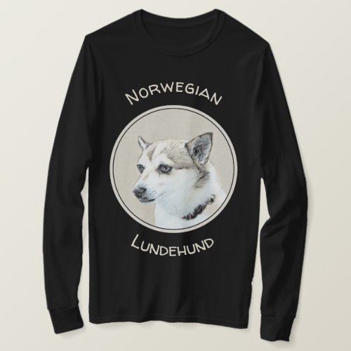 Norwegian Lundehund Painting _ Original Dog Art T_Shirt
