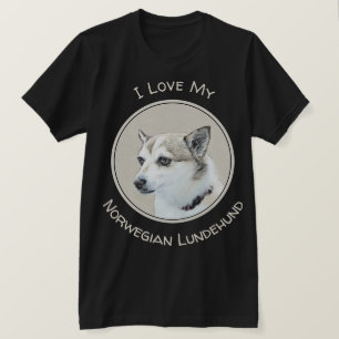 Norwegian Lundehund Painting - Original Dog Art T-Shirt
