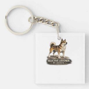 Norwegian Lundehund Shirt – Selective Listener Keychain