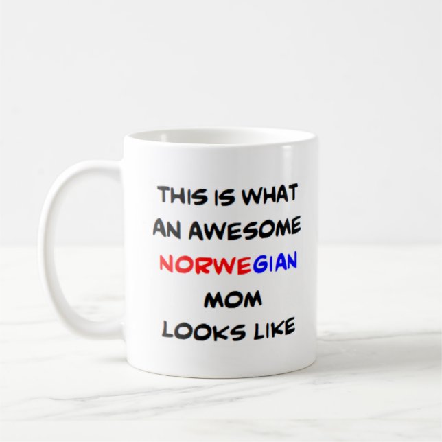 norwegian mom, awesome coffee mug (Left)