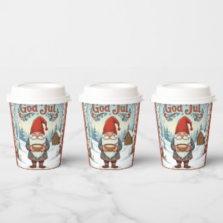 Norwegian Nisse God Jul Christmas Paper Cups